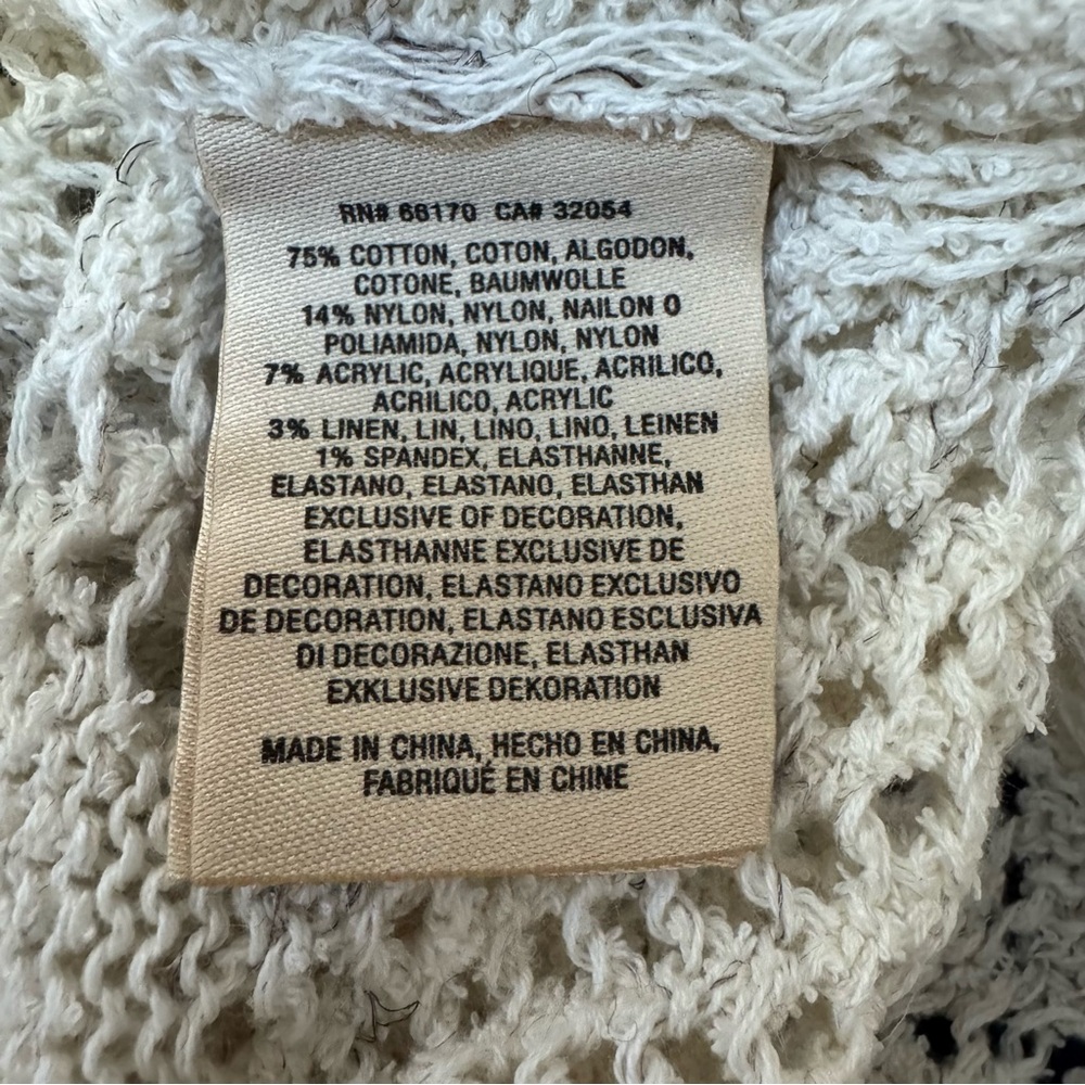 Knitted & Knotted Anthropologie Floral Embroidery Oversized Luana Poncho Sweater - Picture 11 of 14